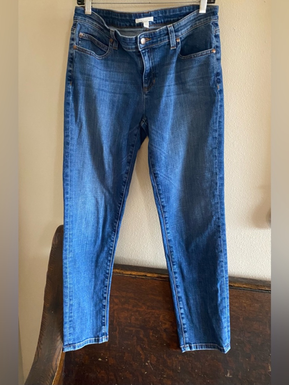 Eileen Fisher Organic Cotton With Stretch Straight Leg Blue Jeans